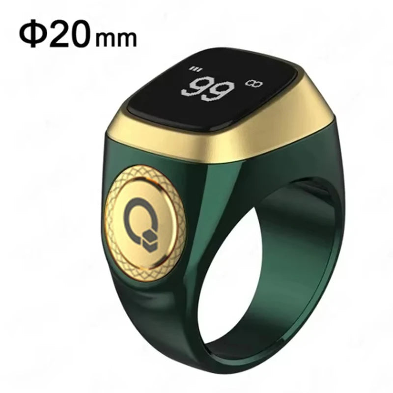 Smart Digital Tasbih Counter Ring with Prayer Reminders