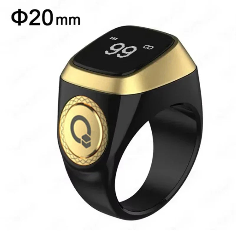 Smart Digital Tasbih Counter Ring with Prayer Reminders