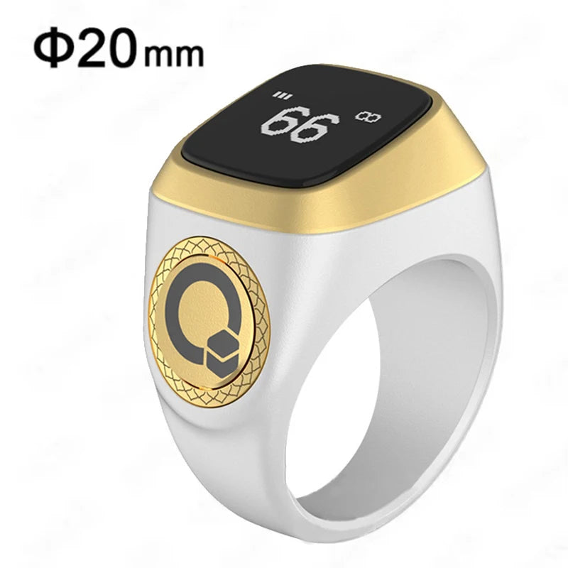 Smart Digital Tasbih Counter Ring with Prayer Reminders