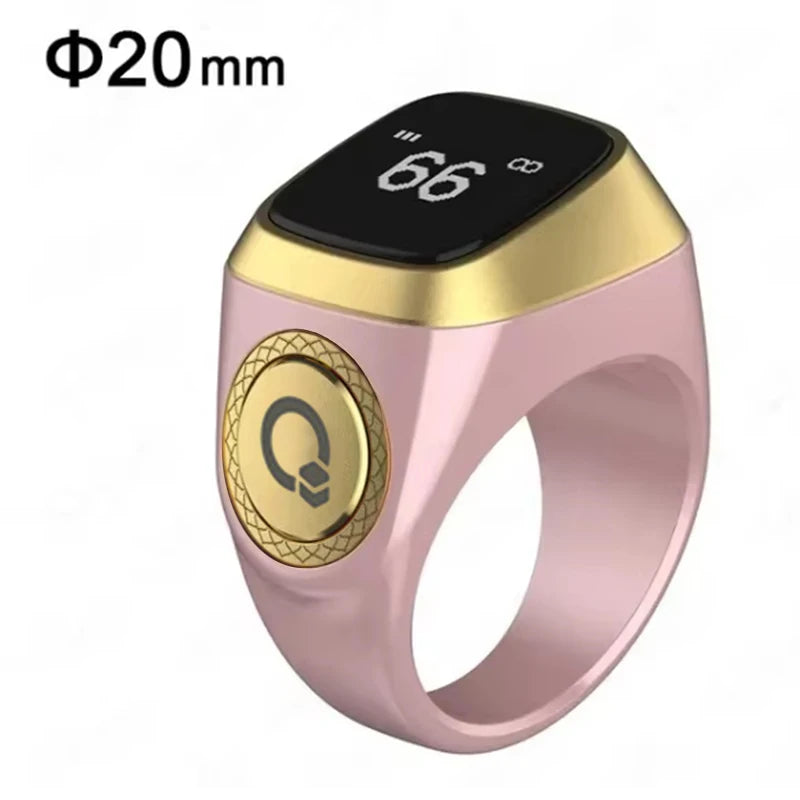 Smart Digital Tasbih Counter Ring with Prayer Reminders